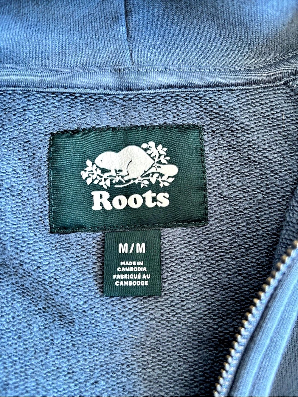 Women’s Roots Grey Cropped Zipup Med - Picture 2 of 2